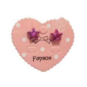 Pink Star Stud Earrings Acrylic Dainty Posts Women Girls Gift Jewelry Lot